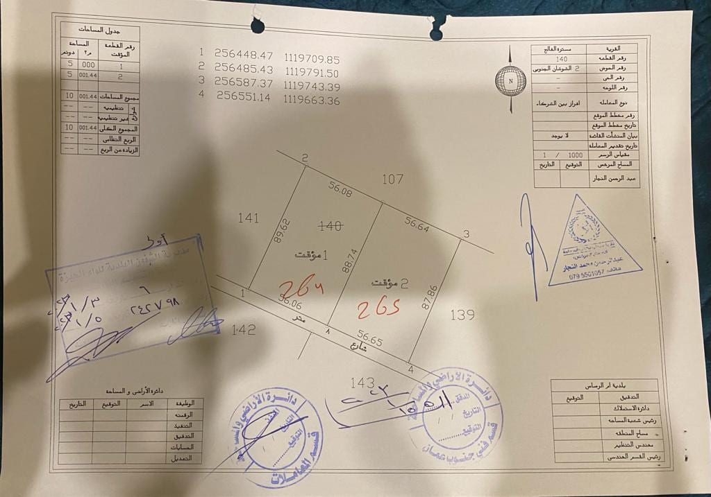 ارض للبيع في مسترة الفالج حوض اشوشان الجنوبي من اراضي جنوب عمان خلف المطار و بجانب المشاريع