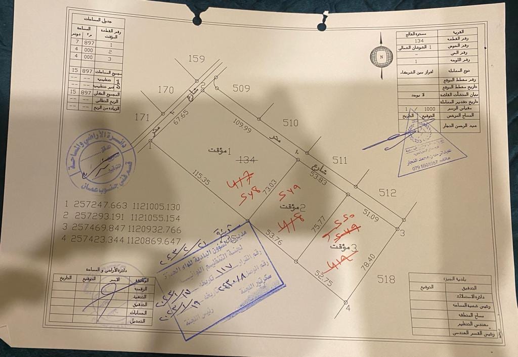 ارض للبيع في مسترة الفالج حوض الشوشان الشمالي من اراضي جنوب عمان خلف المطار