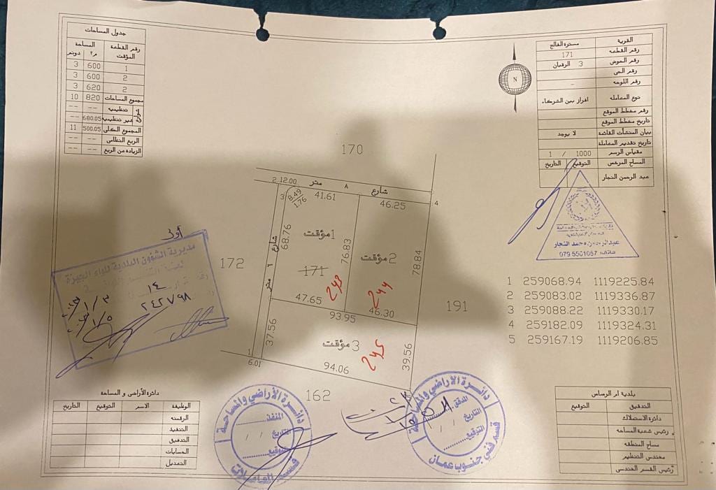 ارض للبيع في مسترة الفالج حوض الرقبان من اراضي جنوب عمان خلف المطار و بجانب المشاريع