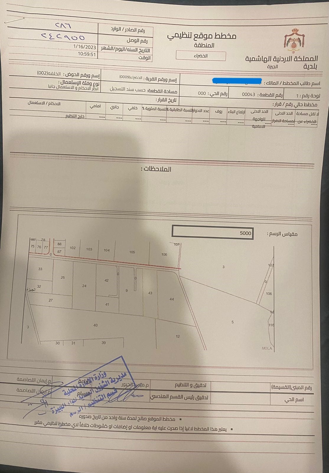 ارض للبيع في الخضراء حوض الخلفة من اراضي جنوب عمان