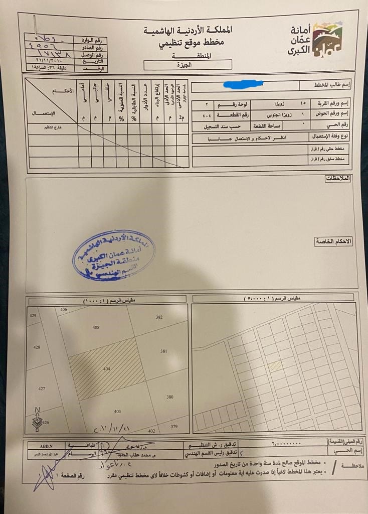 ارض للبيع في زويزا حوض زويزا الجنوبي من اراضي جنوب عمان